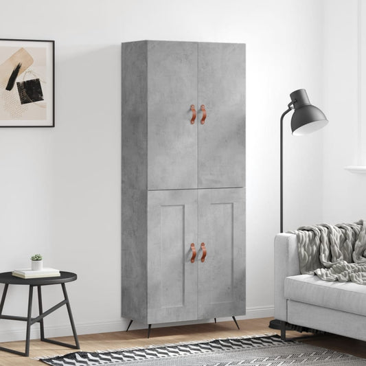 Skåp Betonggrå 69,5x34x180 cm