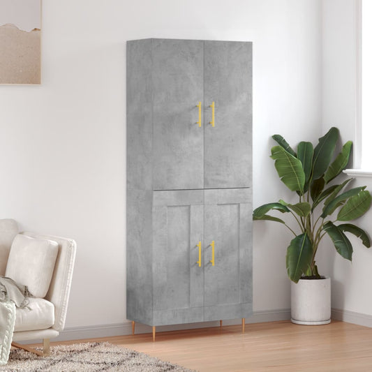 Skåp Betonggrå 69,5x34x180 cm