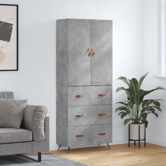 Skåp Betonggrå 69,5x34x180 cm