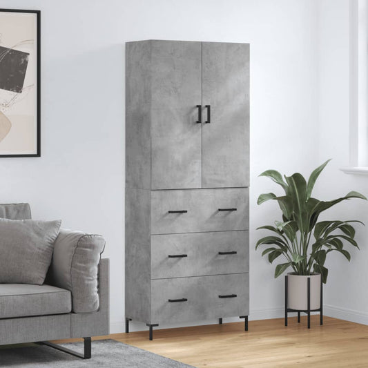 Skåp Betonggrå 69,5x34x180 cm