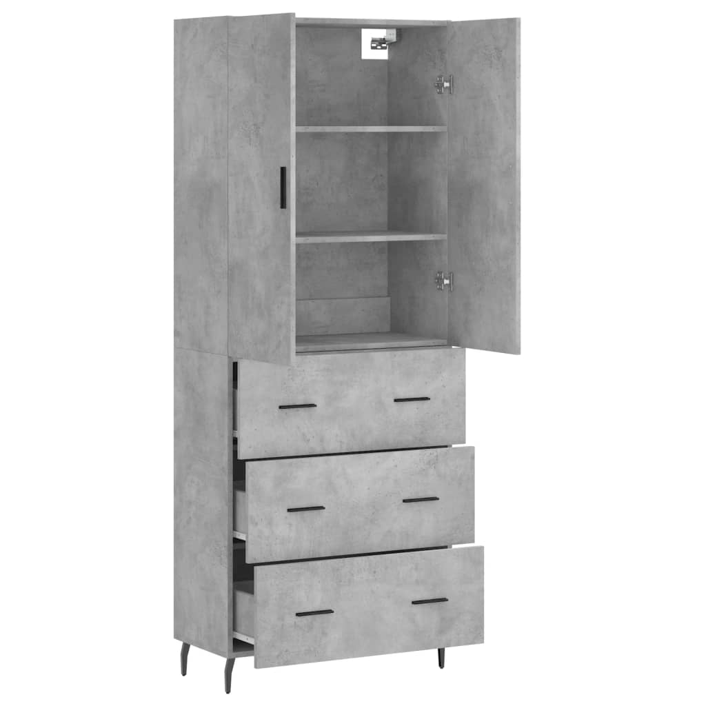 Skåp Betonggrå 69,5x34x180 cm