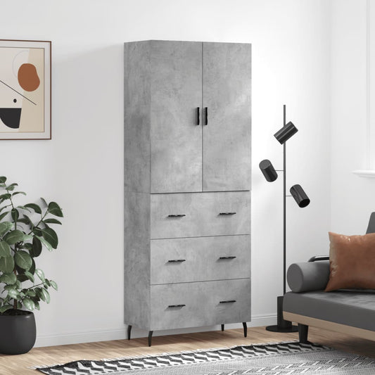 Skåp Betonggrå 69,5x34x180 cm