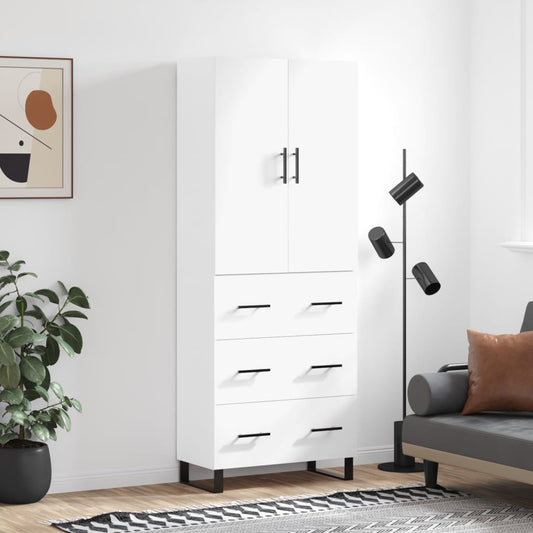 Skåp Vit 69,5x34x180 cm