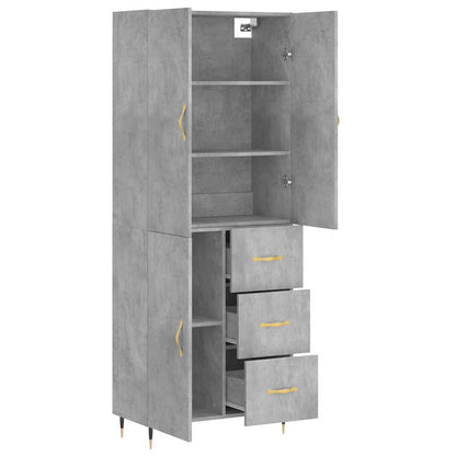 Skåp Betonggrå 69,5x34x180 cm