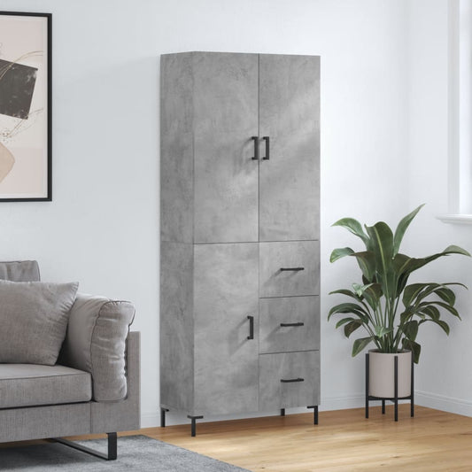 Skåp Betonggrå 69,5x34x180 cm