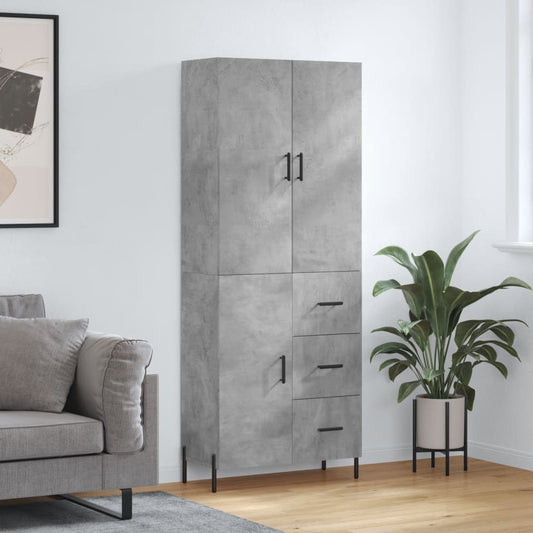 Skåp Betonggrå 69,5x34x180 cm