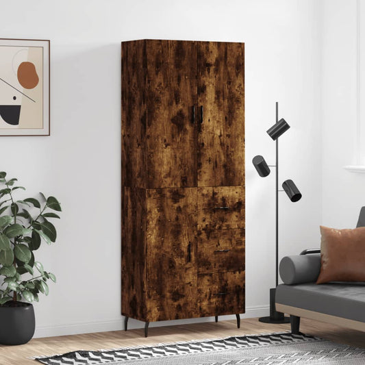 Skåp Rökfärgad Ek 69,5x34x180 cm