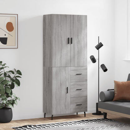 Skåp Sonoma Grå 69,5x34x180 cm