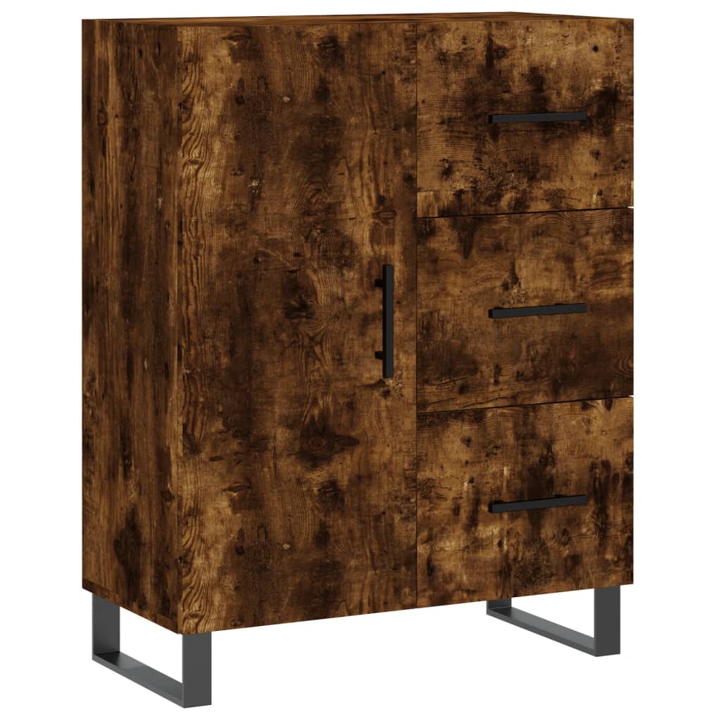 Skåp Rökfärgad Ek 69,5x34x180 cm