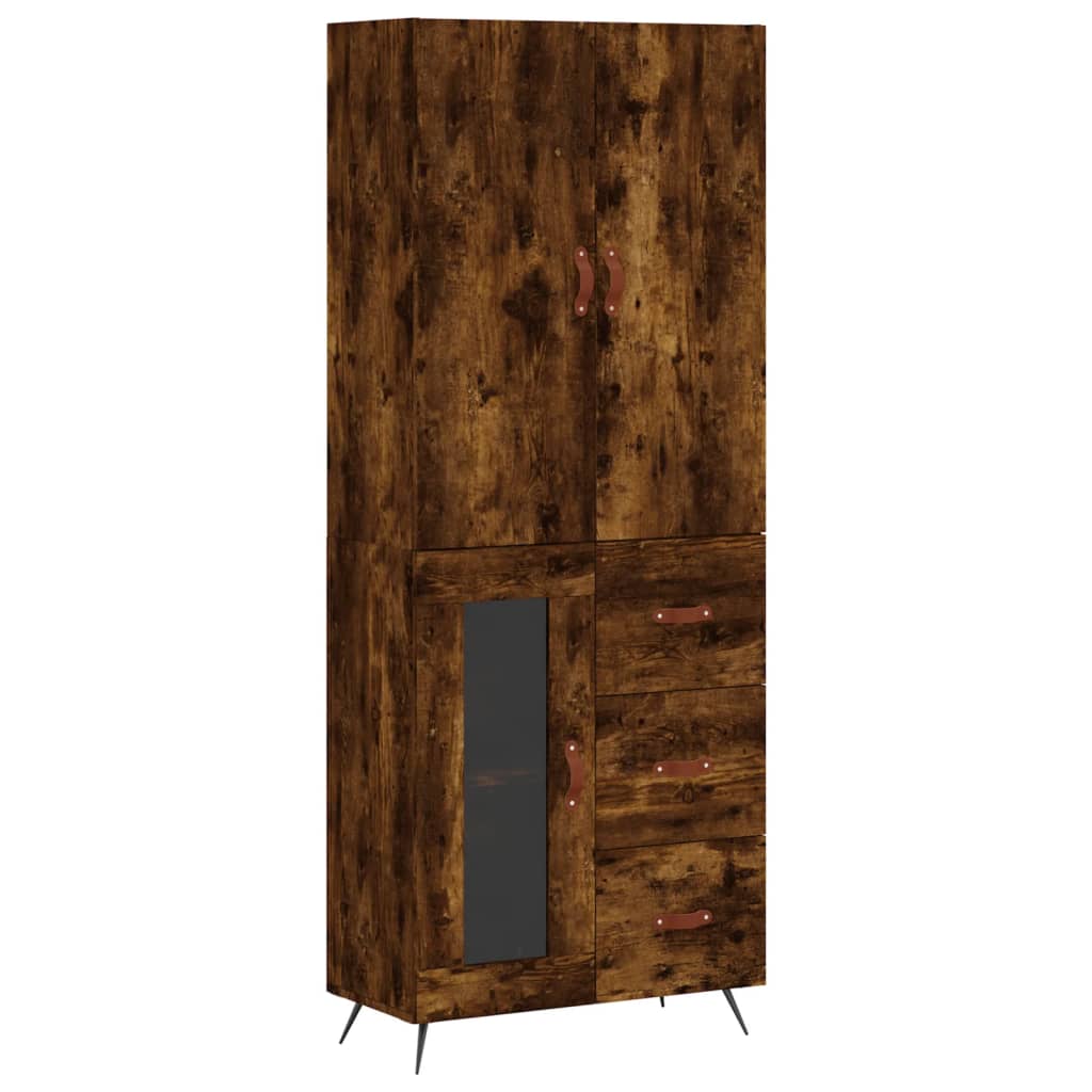 Skåp Rökfärgad Ek 69,5x34x180 cm