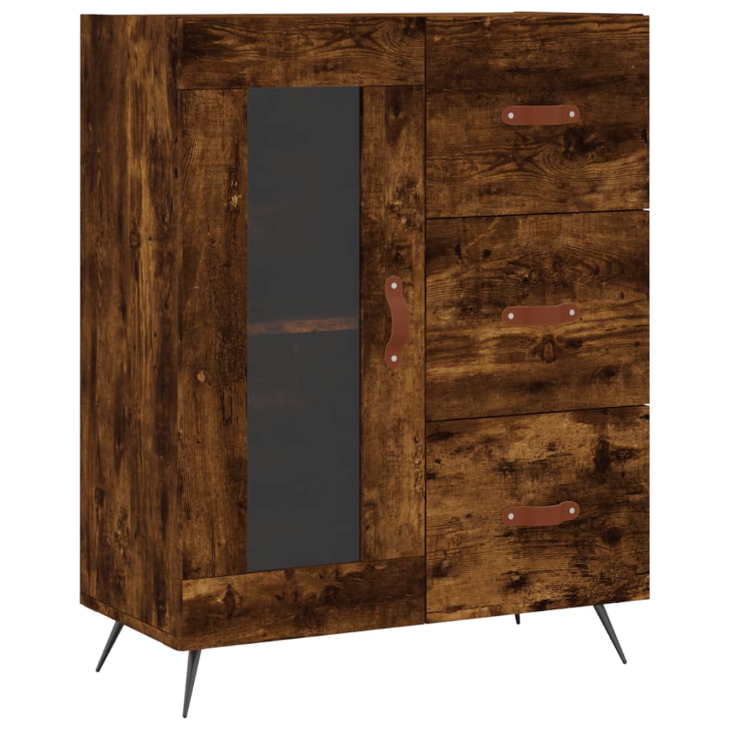Skåp Rökfärgad Ek 69,5x34x180 cm