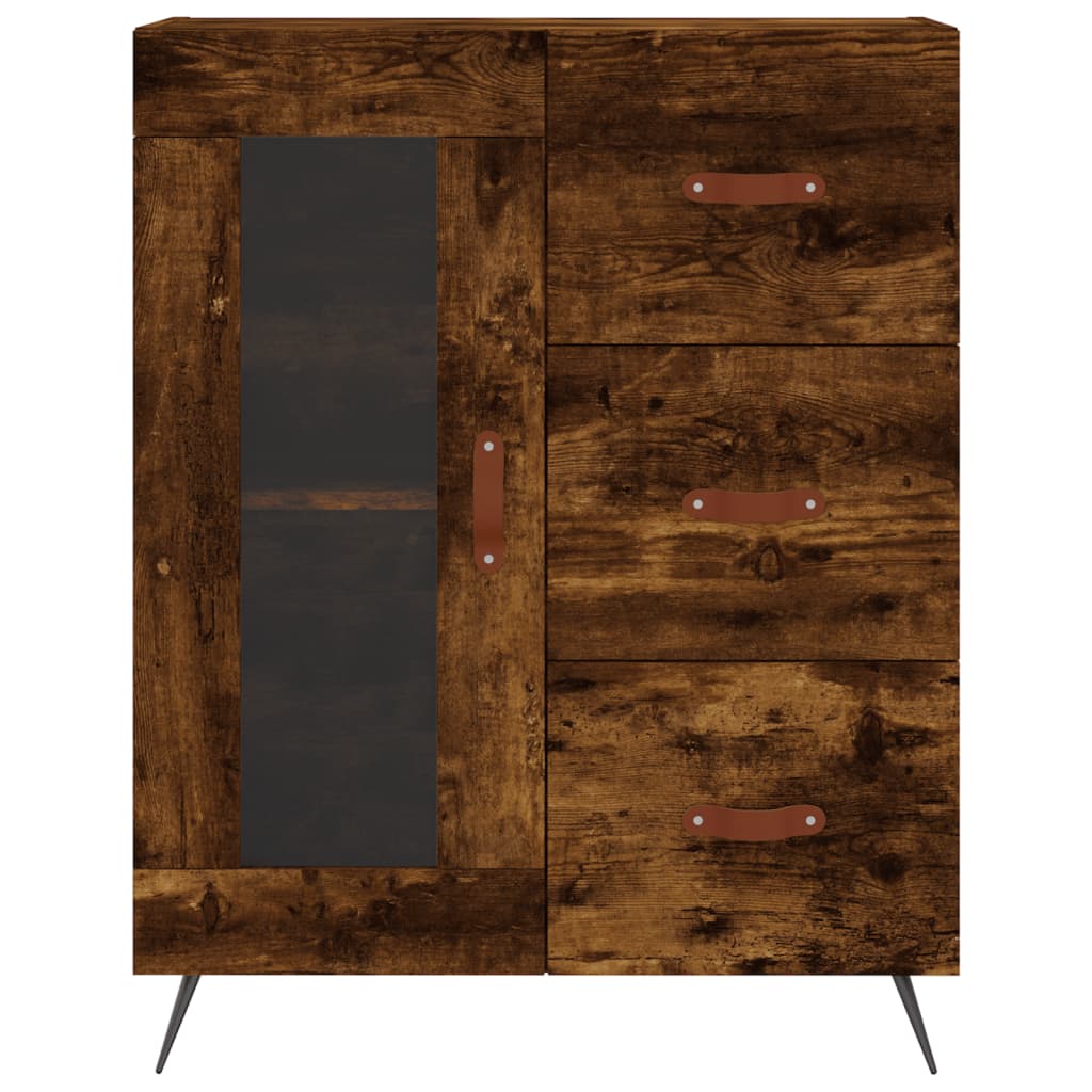 Skåp Rökfärgad Ek 69,5x34x180 cm