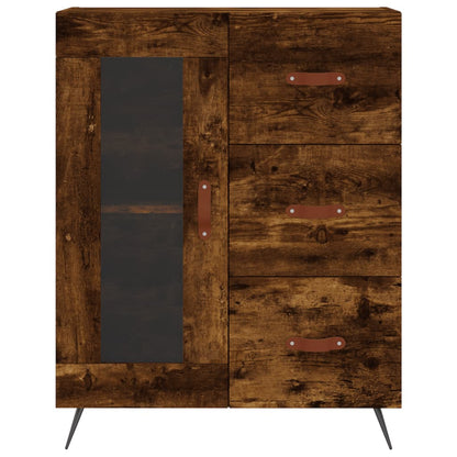 Skåp Rökfärgad Ek 69,5x34x180 cm