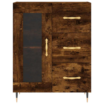 Skåp Rökfärgad Ek 69,5x34x180 cm