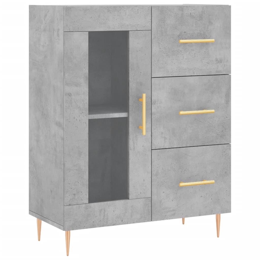 Skåp Betonggrå 69,5x34x180 cm