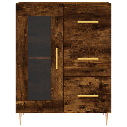 Skåp Rökfärgad Ek 69,5x34x180 cm