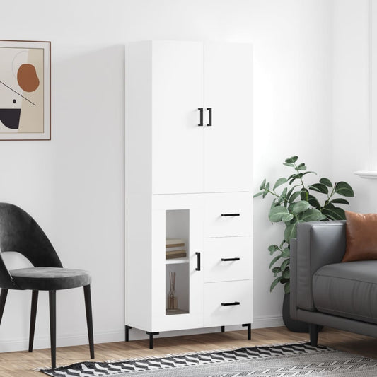 Skåp Vit 69,5x34x180 cm