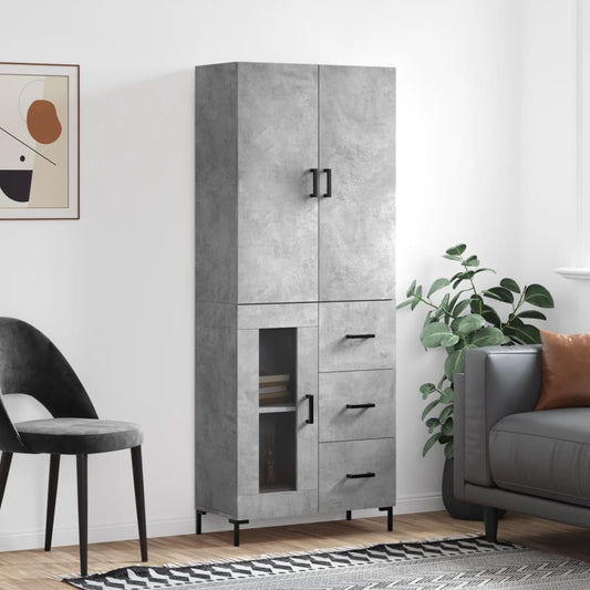 Skåp Betonggrå 69,5x34x180 cm
