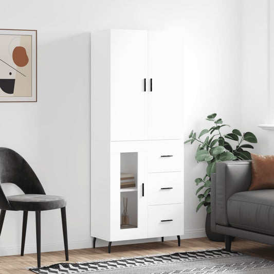 Skåp Vit 69,5x34x180 cm