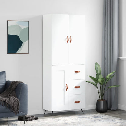 Skåp Vit 69,5x34x180 cm