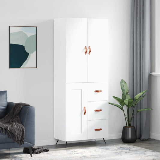 Skåp Vit 69,5x34x180 cm