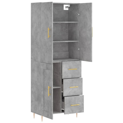 Skåp Betonggrå 69,5x34x180 cm
