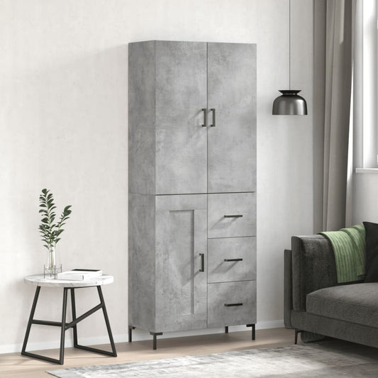 Skåp Betonggrå 69,5x34x180 cm