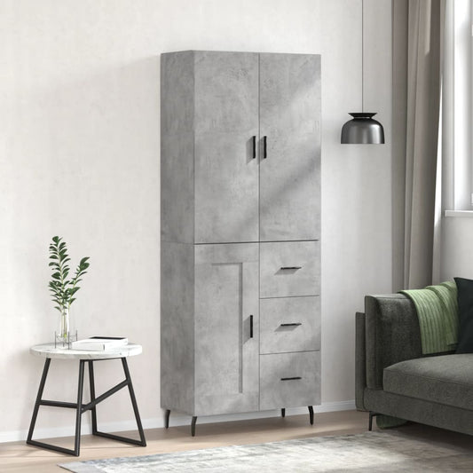 Skåp Betonggrå 69,5x34x180 cm