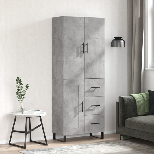 Skåp Betonggrå 69,5x34x180 cm