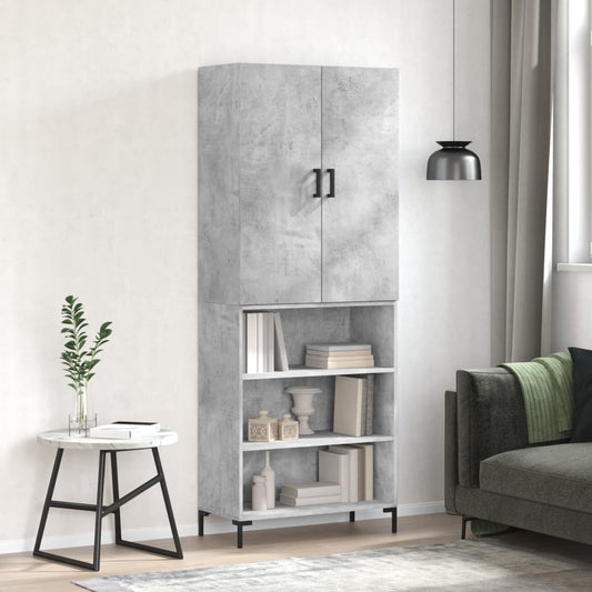Skåp Betonggrå 69,5x34x180 cm