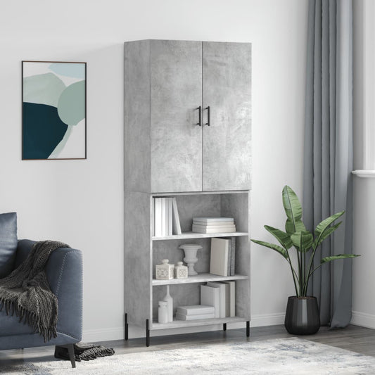 Skåp Betonggrå 69,5x34x180 cm