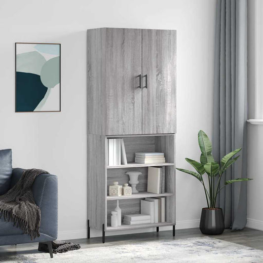Skåp Sonoma Grå 69,5x34x180 cm