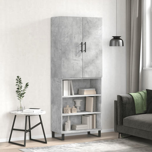 Skåp Betonggrå 69,5x34x180 cm