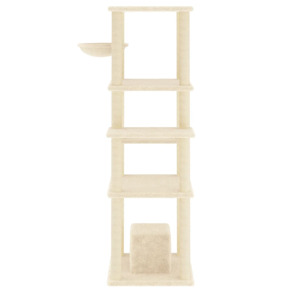 Kattmöbel Klösträd med sisalpelare gräddvit 154 cm