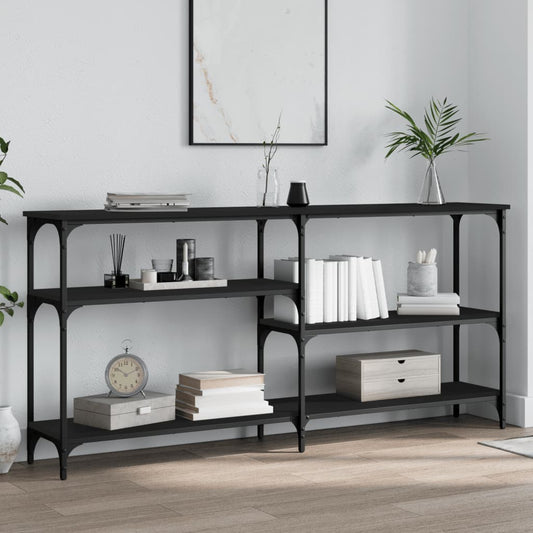 Avlastningsbord Konsollbord Svart 160x29x75 cm