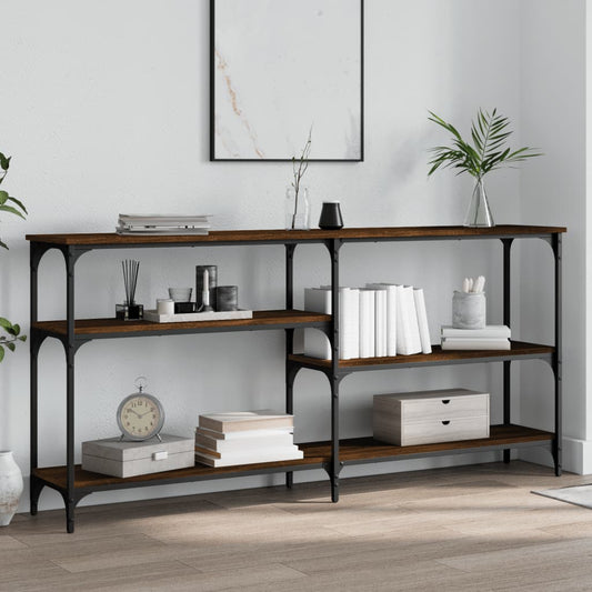 Avlastningsbord Konsollbord Brun Ek 160x29x75 cm
