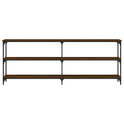 Avlastningsbord Konsollbord Brun Ek 200x29x75 cm
