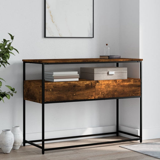 Avlastningsbord Konsollbord Rökfärgad Ek 100x40x75 cm