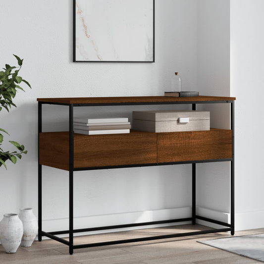 Avlastningsbord Konsollbord Brun Ek 100x40x75 cm