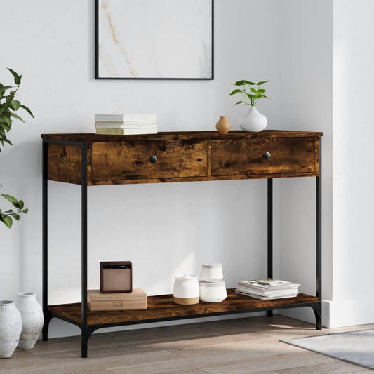 Avlastningsbord Konsollbord Rökfärgad Ek 100x34,5x75 cm