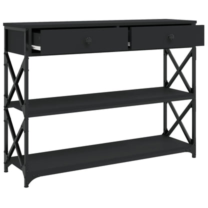 Avlastningsbord Konsollbord Svart 100x28x75 cm