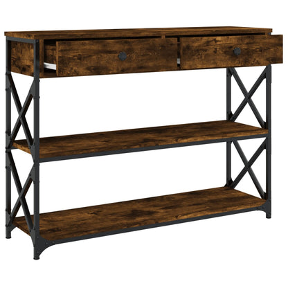 Avlastningsbord Konsolbord Rökfärgad Ek 100x28x75 cm