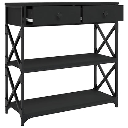 Avlastningsbord Konsollbord Svart 75x28x75 cm