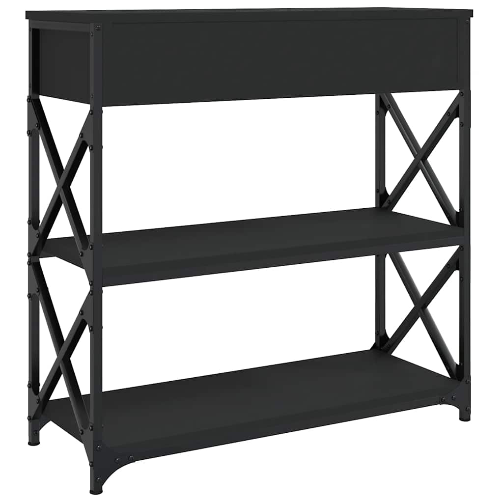 Avlastningsbord Konsollbord Svart 75x28x75 cm