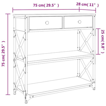 Avlastningsbord Konsollbord Sonoma Ek 75x28x75 cm