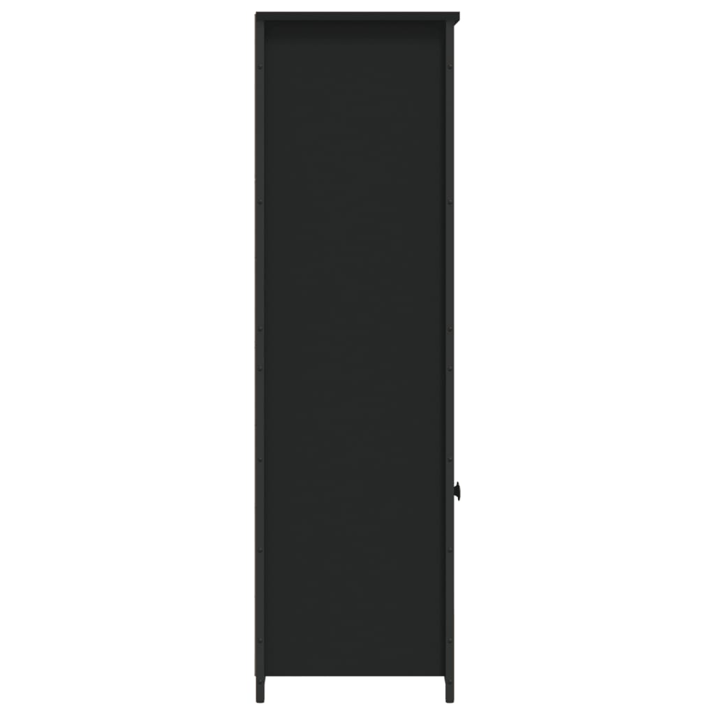 Skåp svart 62x36x121,5 cm konstruerat trä