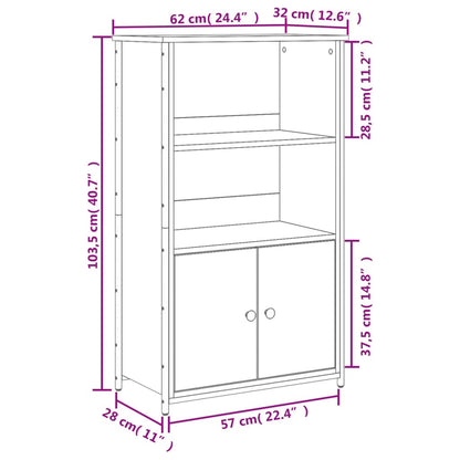 Skåp Svart 62x32x103,5 cm