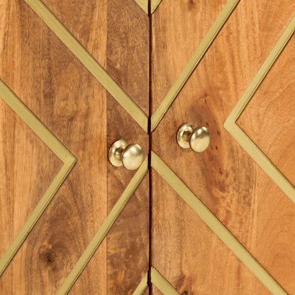 TV-Möbel Svart Skänk Brun och 60x33,5x75 cm massivt mangoträ