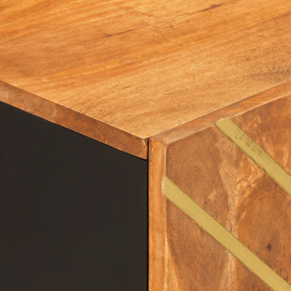 TV-Möbel Brun Svart TV-Bänk 105x33,5x46 cm massivt mangoträ