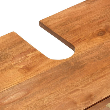 Badrumsunderskåp Brun och Svart massivt mangoträ